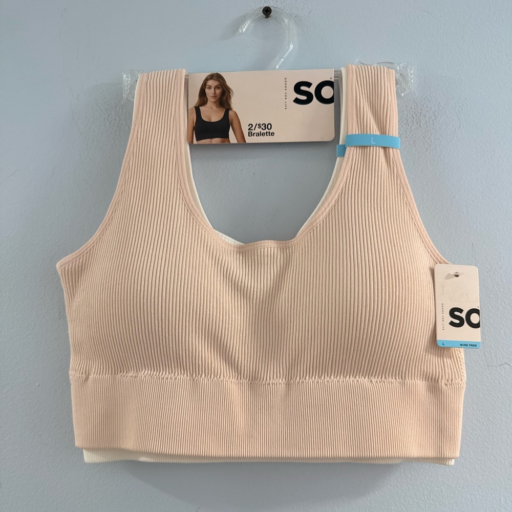 Kohl's Women's Ribbed Bralette 2-Pack